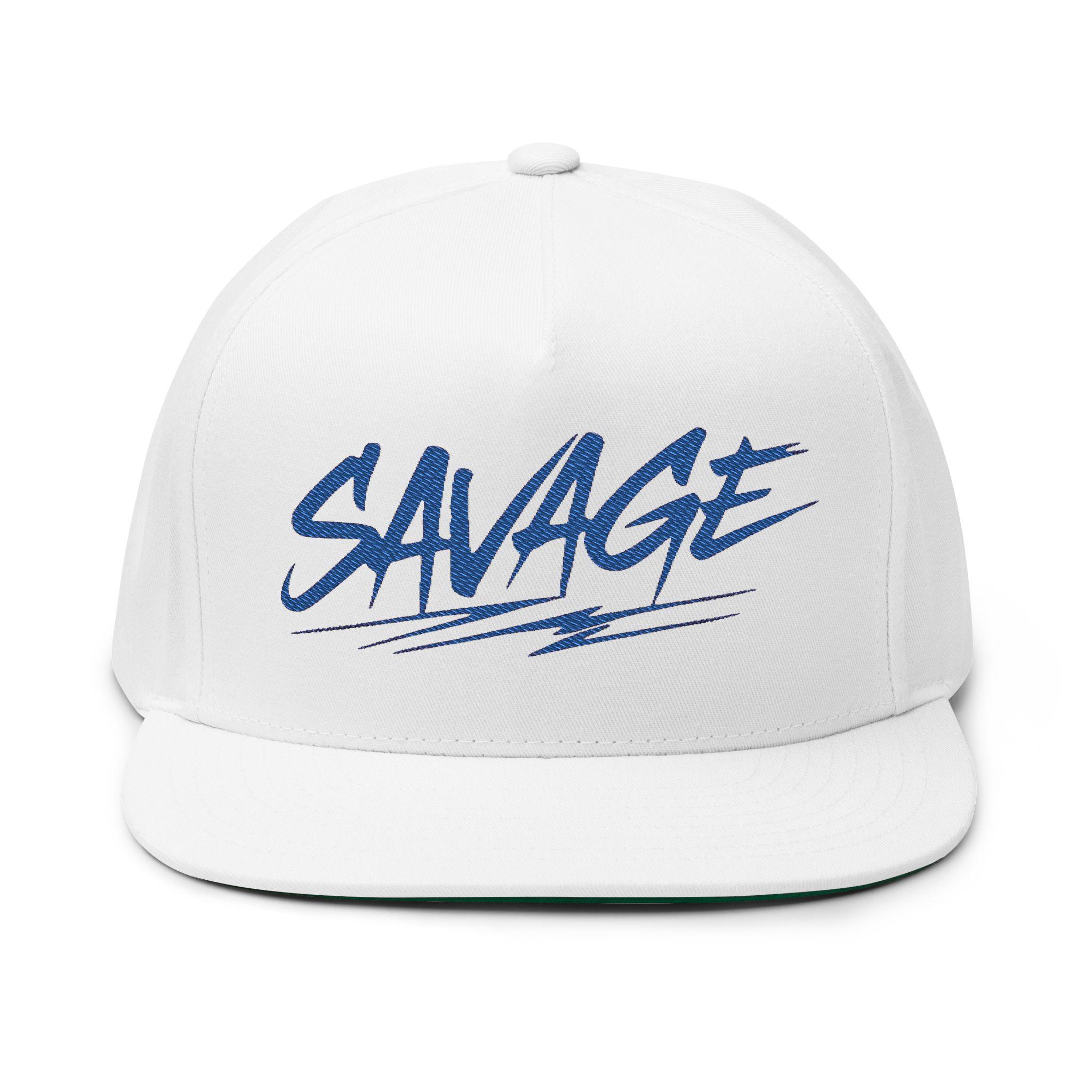 Savage Flat Bill Cap | Trendy Embroidered Snapback | Streetwear Hat for Urban Style | Gift for Him or Her | Casual Wear, Summer [...]