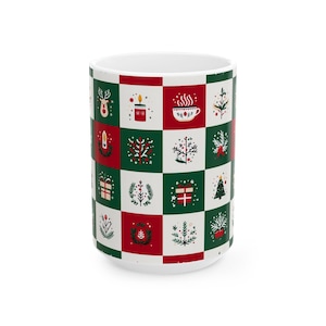Weihnachtsfeiertags-Keramikbecher, festliches Weihnachtsgetränk, Geschenk für Kaffeeliebhaber, heiße Kakaotasse, saisonale Teebecher, Winter-Getränkeglaswaren