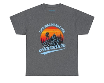 Adventure-Inspired Unisex Heavy Cotton Tee - Explore the Outdoors, Gift for Travel Lovers, Perfect for Adventurers, Hiking, Camping