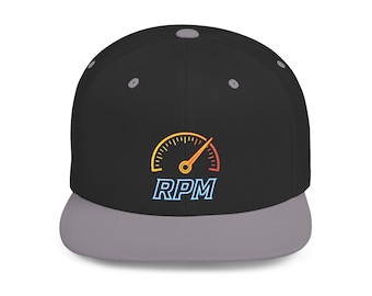 Speedometer Racing logo Flat Bill Snapback | Auto Enthusiast Hat