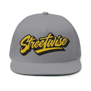 Stylish Embroidered Flat Bill Cap, Streetwise Hat for Trendsetters, Urban Fashion Accessory, Summer Essentials, Gift for Him/Her