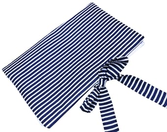 Personalized Diaper Clutch:  Blue Travel Changing Kit for Mom