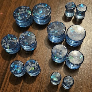 Cosmic Blue Resin Ear Plugs