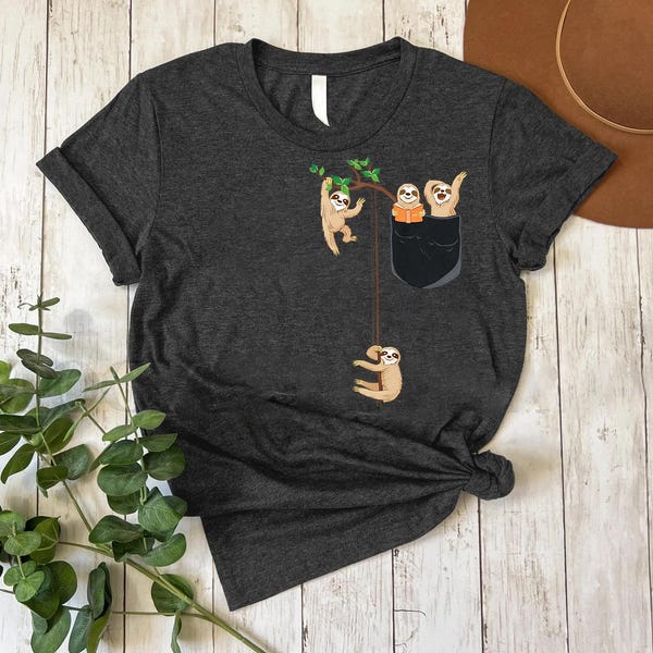 Shirt luiaard zak - schattige luiaard T-shirt - grappige shirt luiaard zak - dierenvriend shirt - luie luiaard cadeau - schattige dieren T-shirt