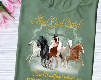 Angel Horse T-Shirt: Spiritual Equestrian Gift