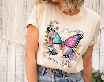 Christian Butterfly Shirt: Inspirational Faith Tee