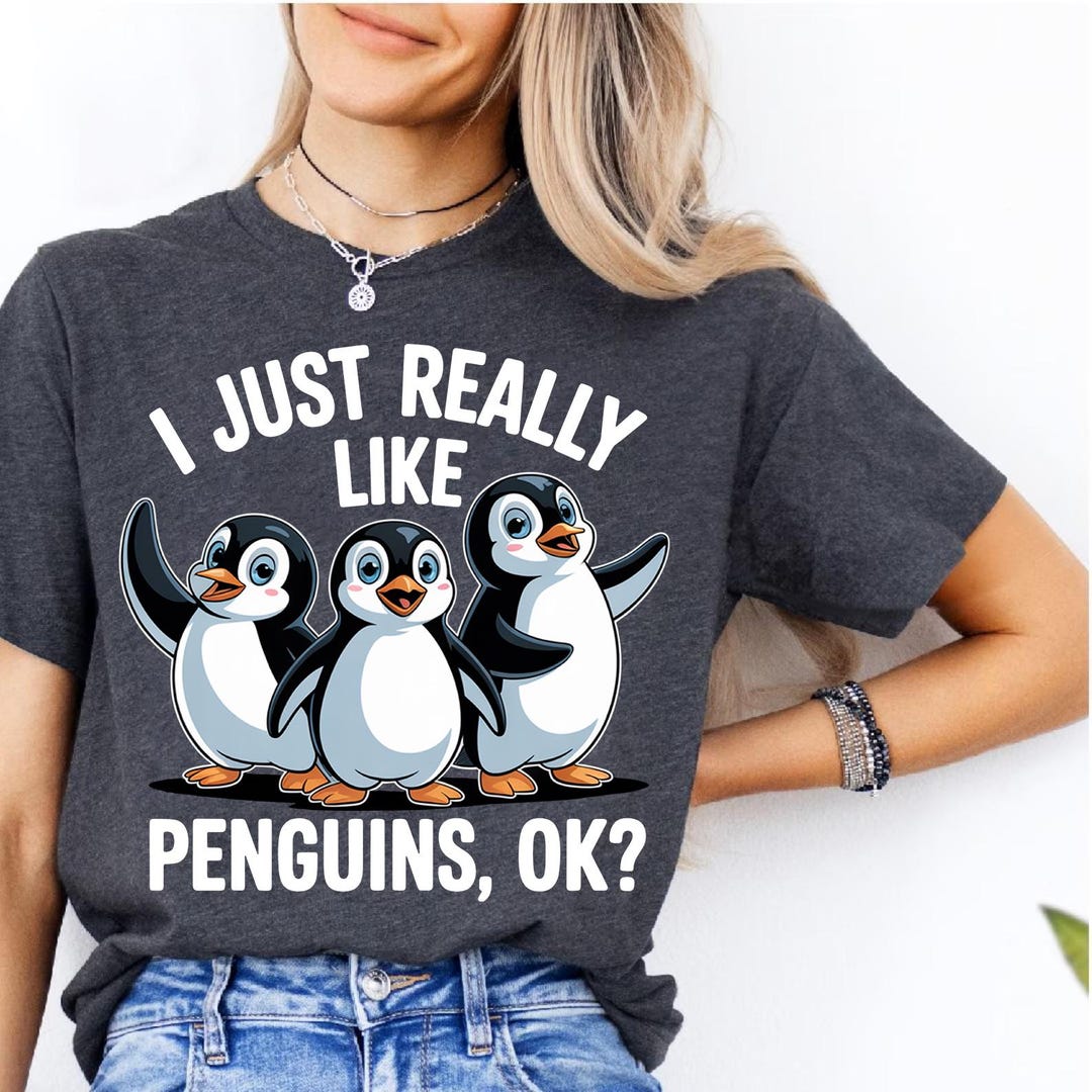 I Just Really Like Penguins Shirt – Cute Penguin Trio T-shirt