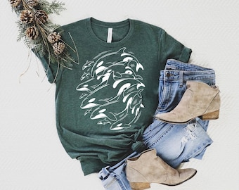 Orca Whale T-Shirt: Ocean Lover Graphic Tee - Marine Life Gift