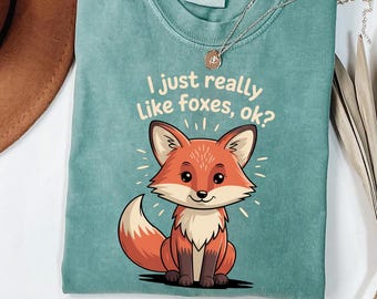 Fox graphic T-shirt – grappig dierenvriend-T-shirt