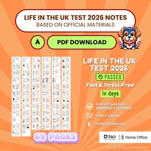 Life in UK Test 2026 Study Notes: 430+ Highlighted Answers (PDF Download)