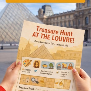 Louvre Museum Scavenger Hunt for Kids, Printable Paris Travel Activity Pack, Family Museum Treasure Hunt, France Trip Activity