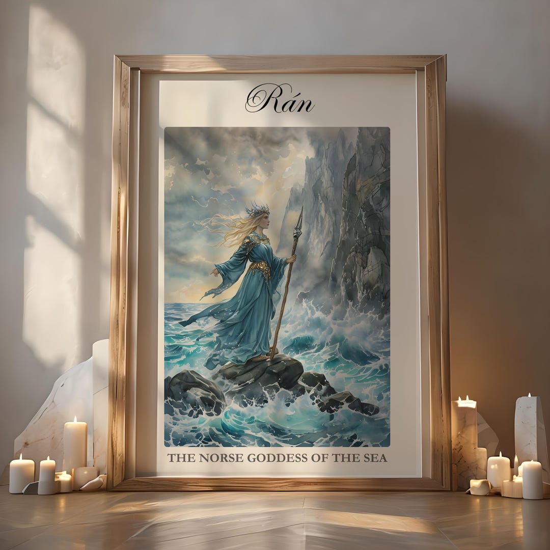 Goddess Ran Designs Ran Sea Goddess Text Print, Norse Mythology, Ocean Goddess Wall Art ...
