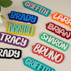 Backpack Name Tag | Backpack Name Keychain for kids | Personalized Name Tag | Diaper Bag Tag | Lunch Box Tag | Kids Tag | Custom Name Tag
