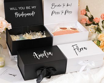 Personalized Bridesmaid Gift Box, Custom Name Proposal Box