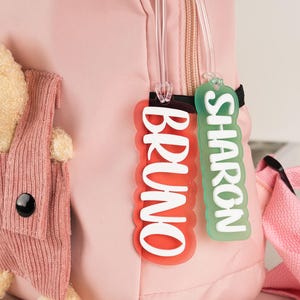 Backpack Name Tag | Backpack Name Keychain for kids | Personalized Name Tag | Diaper Bag Tag | Lunch Box Tag | Kids Tag | Custom Name Tag