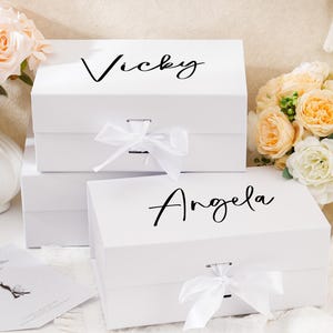 Benutzerdefinierte Name Geschenkbox, personalisierte Brautjungfer Geschenkbox, leere Vorschlag Geschenkbox, werden Sie meine Trauzeugin sein, Brautpartygeschenke, Hochzeitsgeschenk