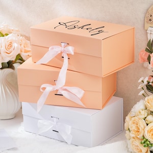 Benutzerdefinierte Name Geschenkbox, personalisierte Brautjungfer Geschenkbox, leere Vorschlag Geschenkbox, werden Sie meine Trauzeugin sein, Brautpartygeschenke, Hochzeitsgeschenk