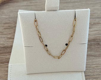 Paperclip necklace made of stainless steel for women - choker - layering - gold, silver, rose gold - everyday - gift - Christmas - link chain