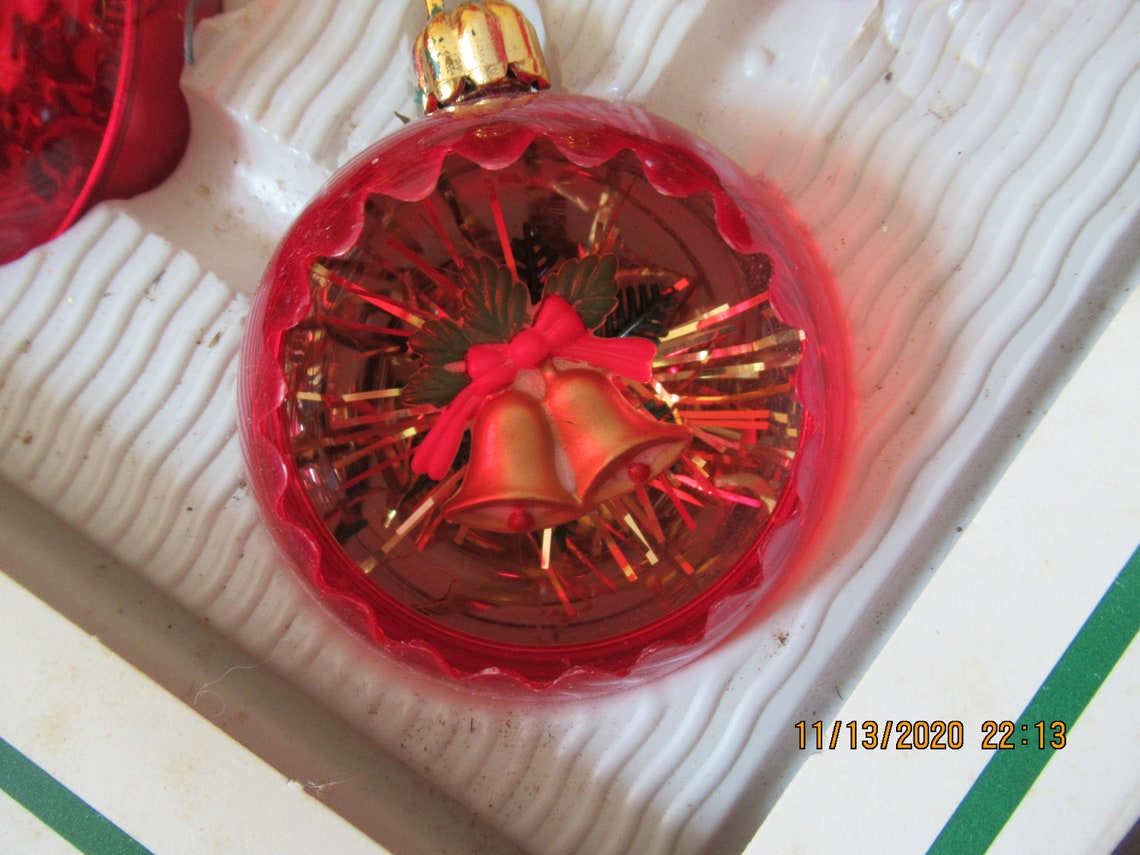 Box of 4 unbreakable Christmas Tree Ornaments Etsy