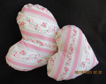 Handmade Pillow Ticking  Hearts