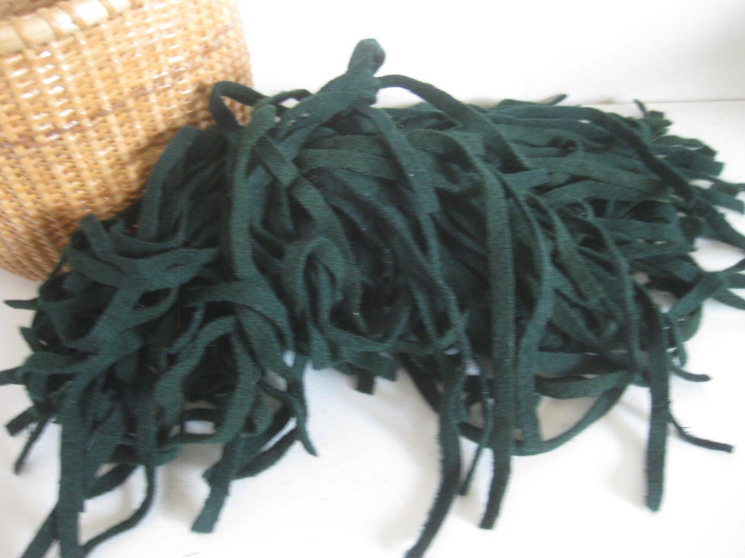 100 Green Color of Rug Hooking Strips - Etsy