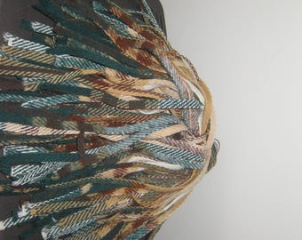 100 Recycled Plaid Wool Strips For Rug Hooking