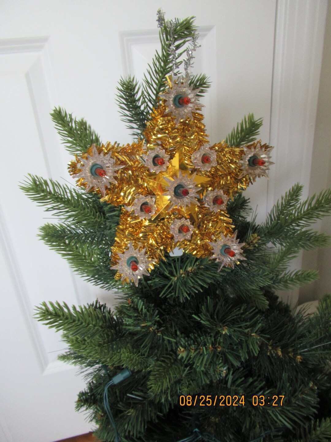 Unlighted christmas power pole decorations