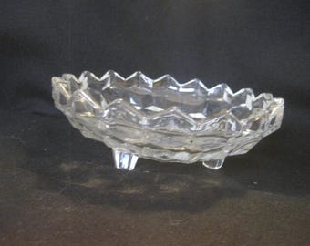 Vintage Fostoria American Glass Footed Bowl