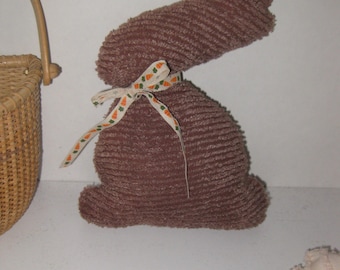 Easter Bunny Handmade Of Vintage Chenille Bedspread Fabric