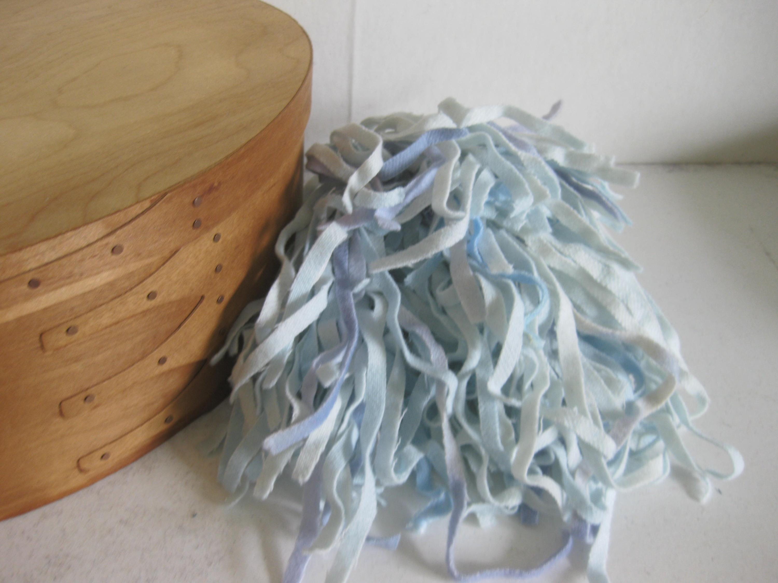 Mix of Blue Upcycled Rug Hooking Wool Strips - Etsy