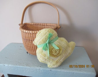 Easter Sugarless Peep Handmade Of vintage Chenille Fabric