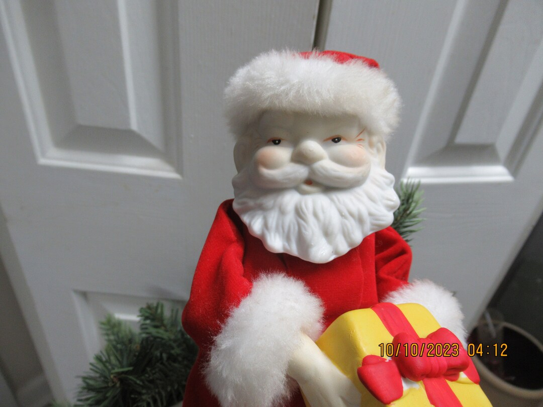 Vintage Santa Clause Tree Topper Etsy
