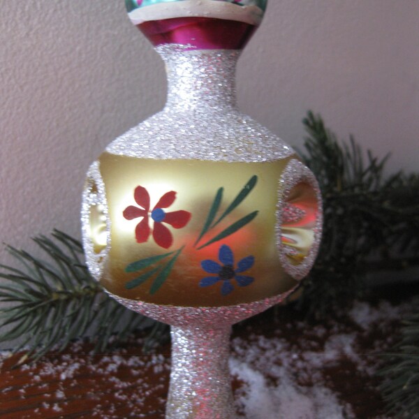 Hand  Blown  Vintage Glass Tree Topper