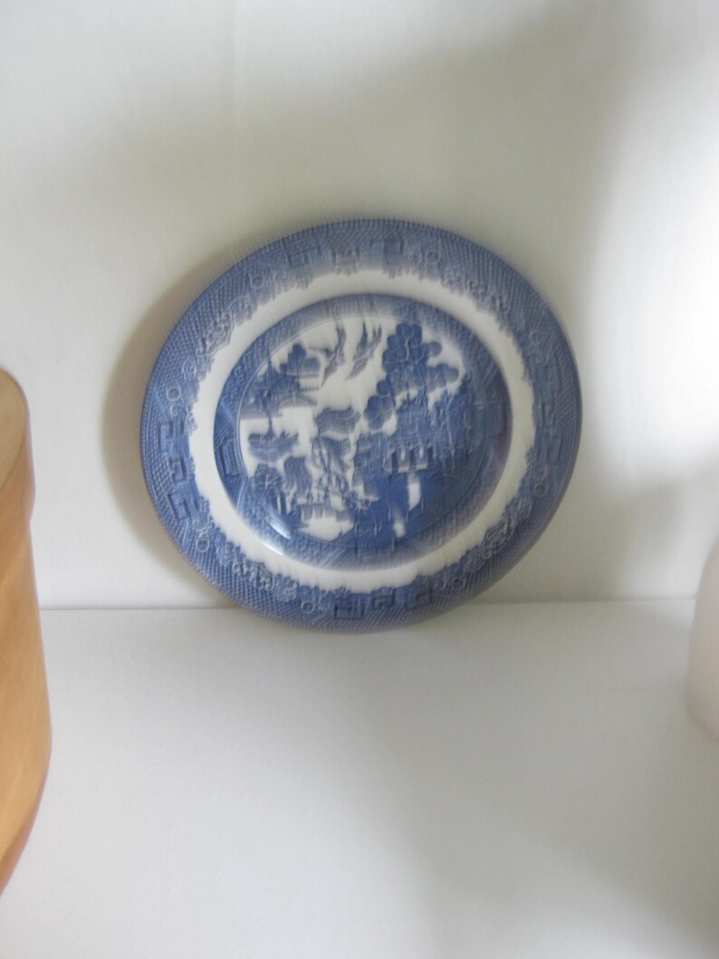 Johnson Brothers Willow Pattern Bread Plate - Etsy