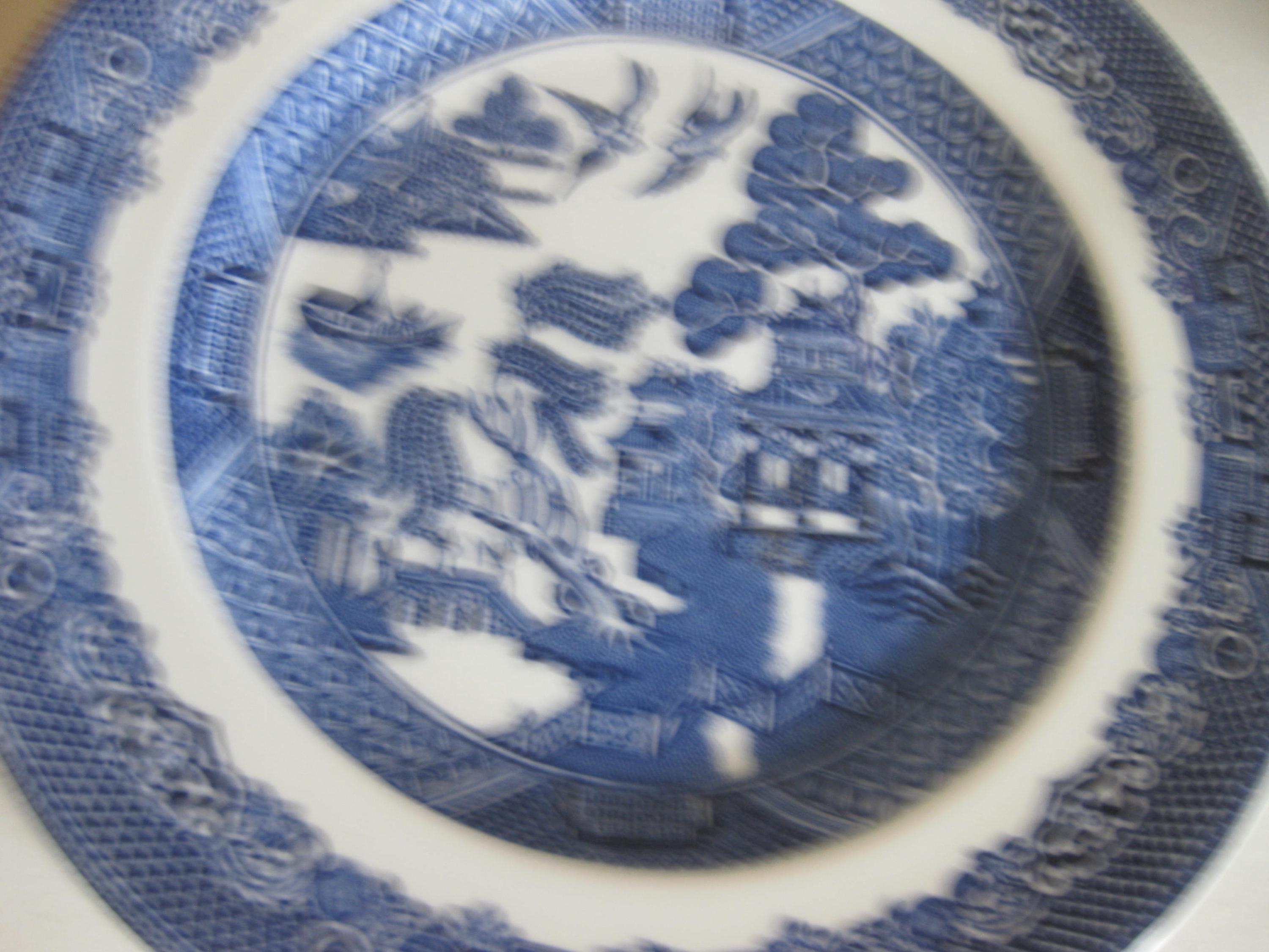 Johnson Brothers Willow Pattern Bread Plate - Etsy