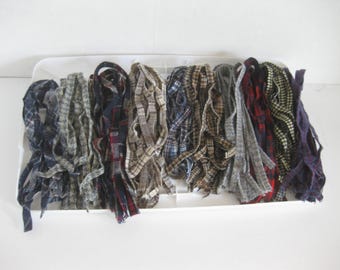 Wool Rug Hooking Strips Of Ten Colors Each As Shown