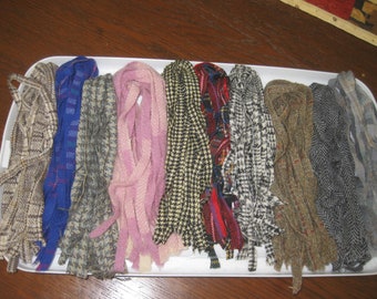 100 Wool Strips Of 10 Of Each Color Shown For Rug Hooking