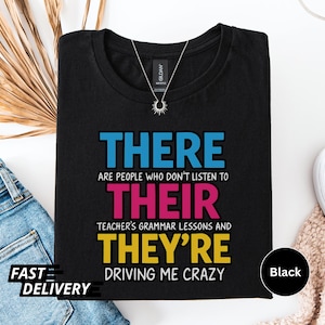 Grammar Teacher Shirt Back to School, Funny Teacher Tee for English Teachers, Grammar Lovers Gift, Punctuation Shirt for Women Men