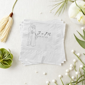 Personalized Wedding Logo Napkins: Custom Cocktail Party Decor