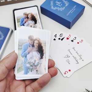 Personalized Wedding Guest Book Playing Cards: Custom Photo Deck
