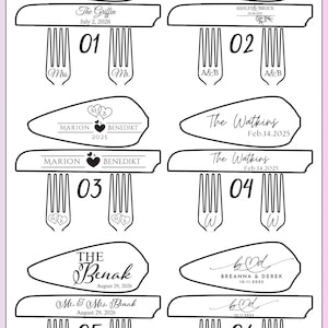 Personalized Cake Cutting Serving, Engraved Knife Server Forks, Wedding Cake Set, Cake Cutting Set, Cake Server Set, Bridal Gift image 4