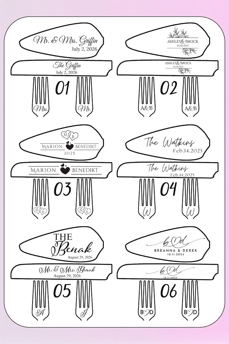 Personalized Cake Cutting Serving, Engraved Knife Server Forks, Wedding Cake Set, Cake Cutting Set, Cake Server Set, Bridal Gift image 4