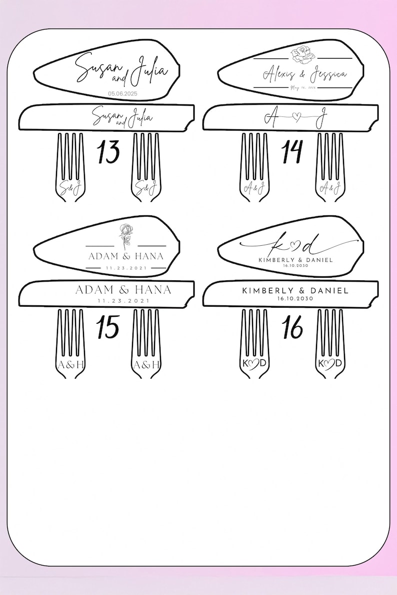 Personalized Cake Cutting Serving, Engraved Knife Server Forks, Wedding Cake Set, Cake Cutting Set, Cake Server Set, Bridal Gift image 6