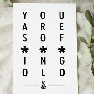 Funny Birthday Card | You Are So F* Old | Instant Download | Digital Adult Birthday Card | Printable Sarcastic Greeting