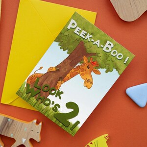 2ème carte d'anniversaire imprimable | Mignon voeux coucou pour tout-petits | Deuxième anniversaire numérique à téléchargement immédiat