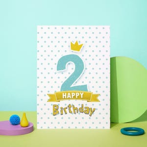 2nd Birthday Card Printable | Cute Digital Toddler Birthday Card | Instant Download, Celebration Greeting
