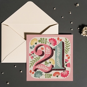 21st Birthday Printable Card | Digital Milestone Card | Instant Download | Fun and Bold Birthday Greeting