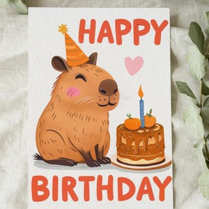 Printable Birthday Card – Cute Hedgehog Design – Digital Download, Woodland Animal Birthday Greeting, Instant Printable Card