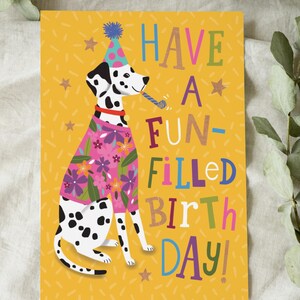"Geburtstagskarte zum Ausdrucken - ""Wishing You a Fun-Filled Birthday"" - fröhliche digitale Grußkarte, Sofort-Download, 13 x 18 cm."