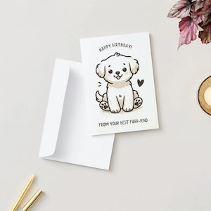 Hilarious Printable Dog Birthday Card: Instant Digital Download for Pet Lovers from Furry Friend